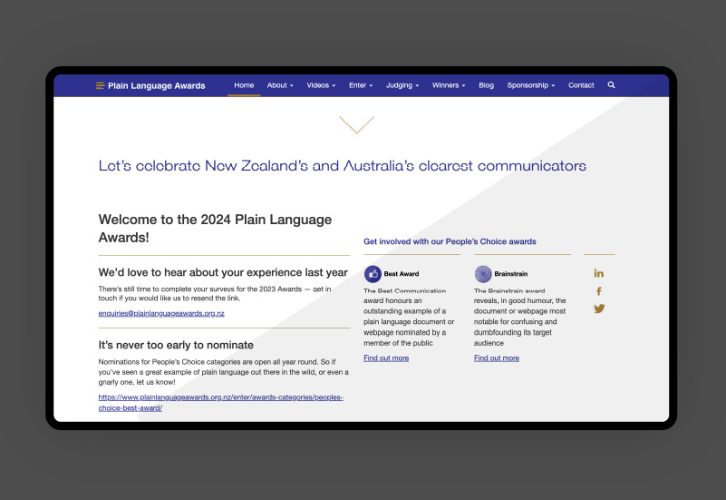 Plain Language Awards